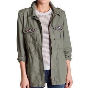 Army Green Embroidered Jacket
